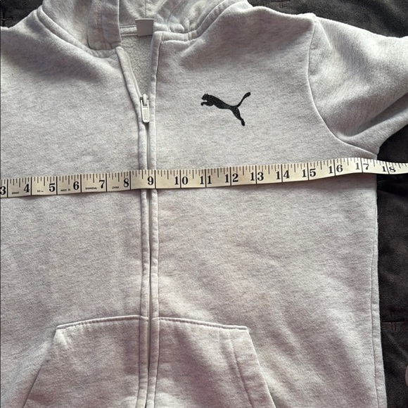 Puma Kids Gray Hoodie Jacket - Picture 7 of 12